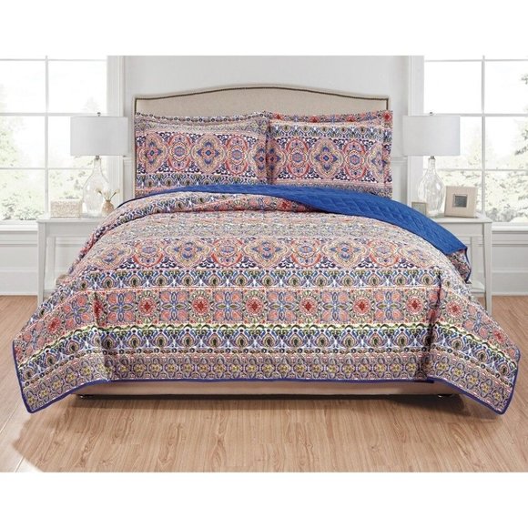 RT Designers Collection Giselle 3-Piece Reversible Multicolor Quilt Set